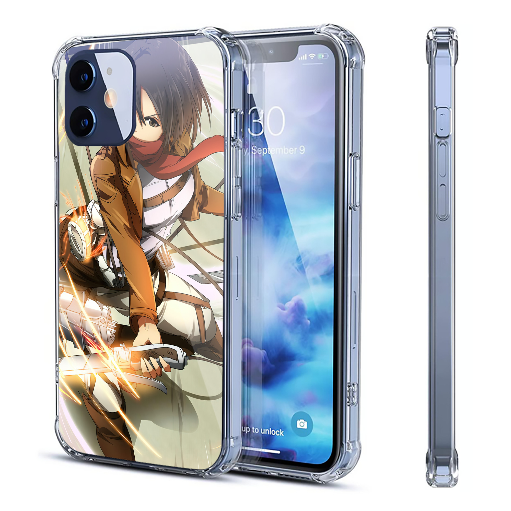 （画像用） 進撃の巨人 Attack on Titan 【iPhone 12シリーズ対応】透明スマホケース（クリアソフトケース）